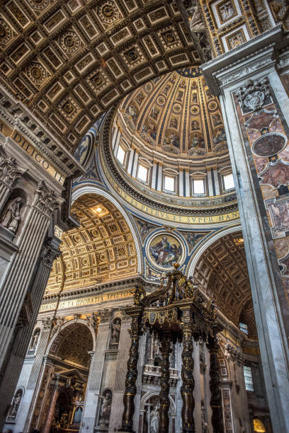 st peters watykan - statue architecture st peters basilica vatican zdjęcia i obrazy z banku zdjęć