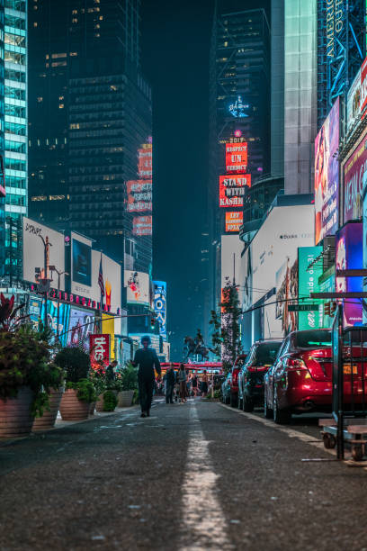 istock Night empty streets of New York 1472252018