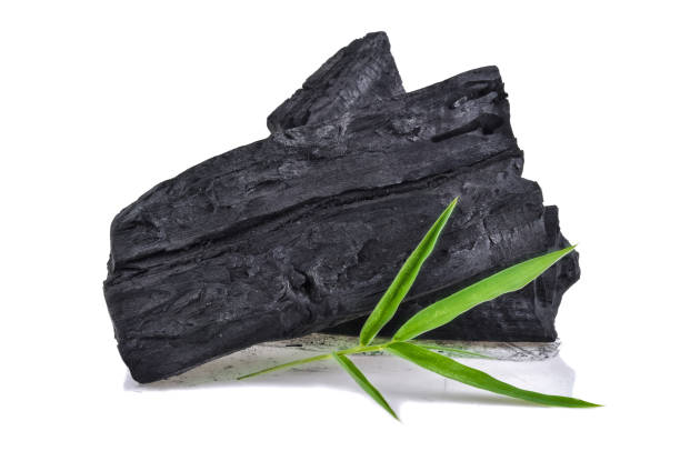 istock Bamboo charcoal isolated on white background. 1472261698