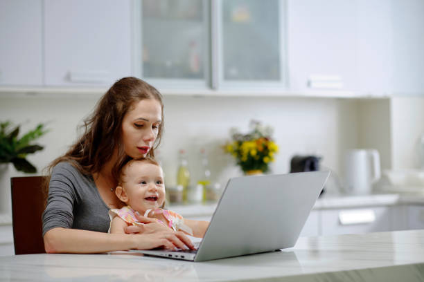 istock Young Mother Working from Home 1472264584