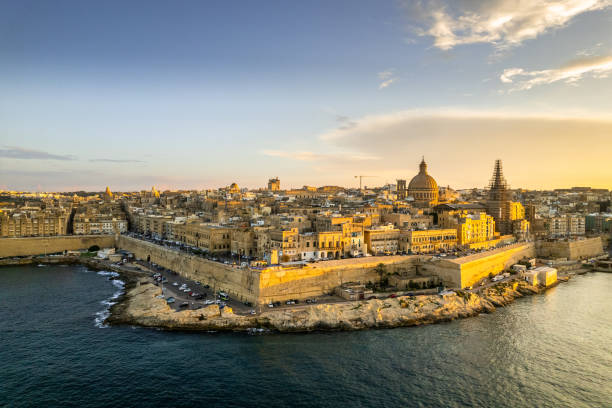 istock Valletta, Malta aerial drone view over old town 1472267281