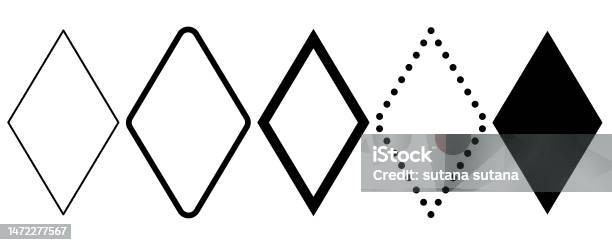 Rhombus Shape/color Rhombus Shape Set Isolated On White Background Stock Illustration ...