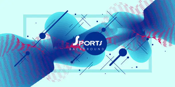 Vector illustration of Modern colored poster for sports