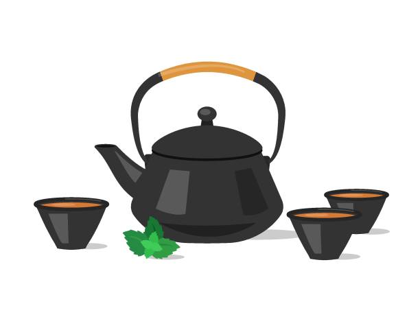 Chinese_pot2 vector art illustration