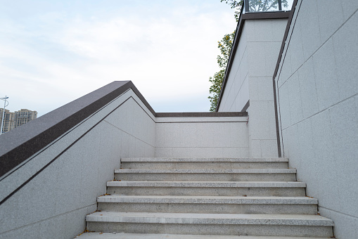 Marble steps in modern architecture
