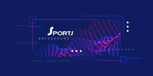 Vector illustration of Modern colored poster for sports
