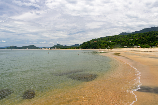 Cocanha beach in Caraguatatuba on the southeast coast of Brazil