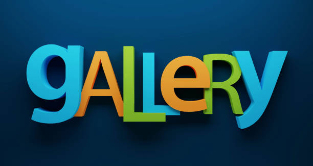 istock 3D render of GALLERY colorful typography banner 1472297781