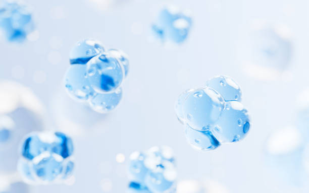 istock Transparent cell with biotechnology and cosmetic concept, 3d rendering. 1472300609