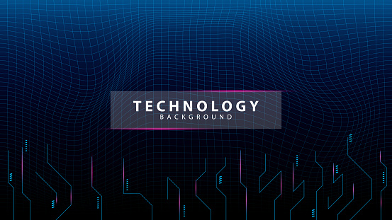 technology background with blue and pink light effect, suitable for backgrounds, banners, posters, presentations and more