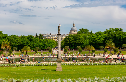 The Girondins Monument (Monument aux Girondins) is a fountain statue on Place des Quinconces erected by Henri-Louis Duhamel du Monceau in 1829, Bordeaux, France