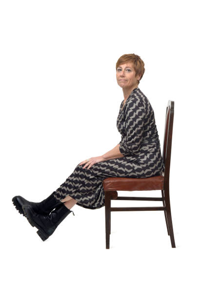 istock view of a woman standing on white background 1472313736