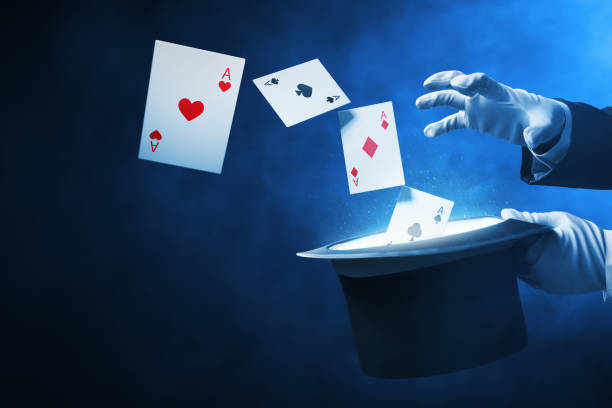 Magician hands showing magic trick Magician hands showing magic trick circus performer stock pictures, royalty-free photos & images