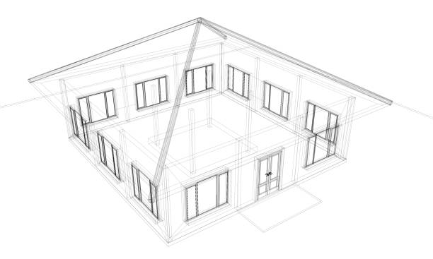 istock 3D illustration of residential project 1472326896