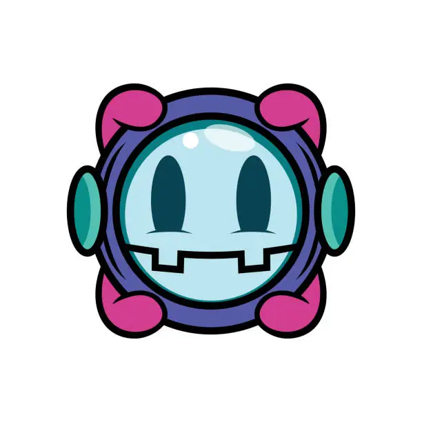 Vector illustration of Robot Emoji
