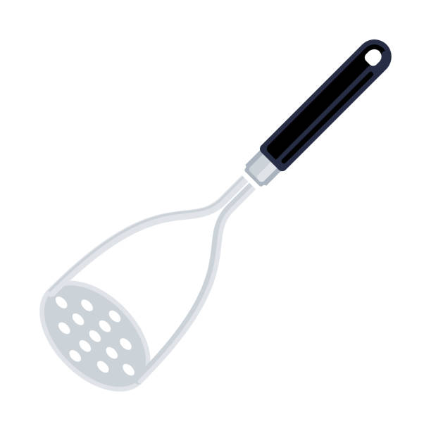 potato masher potato masher on white background clip art of a potato masher stock illustrations