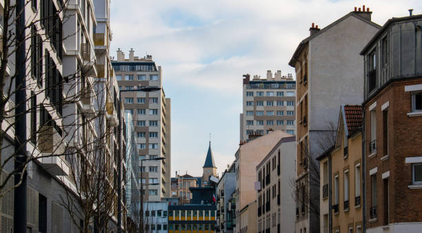 View of Issy-les-Moulineaux in France Near Paris issy les moulineaux stock pictures, royalty-free photos & images