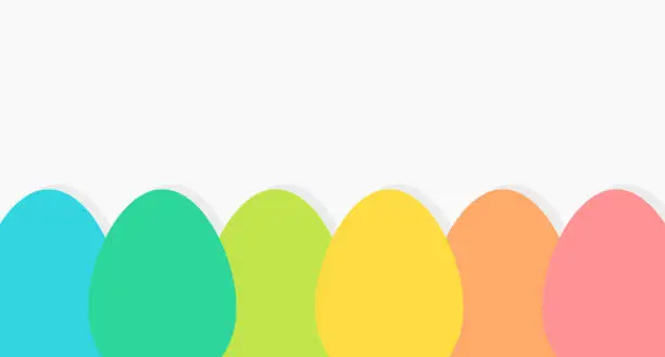 Vector illustration of Easter eggs colorful background. Vector illustration.