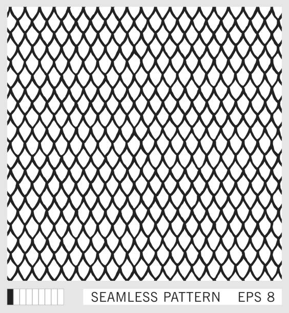 Seamless pattern. Snake skin. Scale structure of reptiles. Vector template Seamless pattern. Snake skin. Scale structure of reptiles. Vector texture animal scale stock illustrations