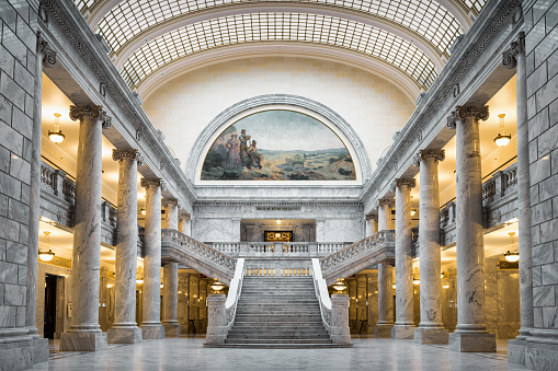 State Capitol Interior in Salt Lake City Utah, USA.