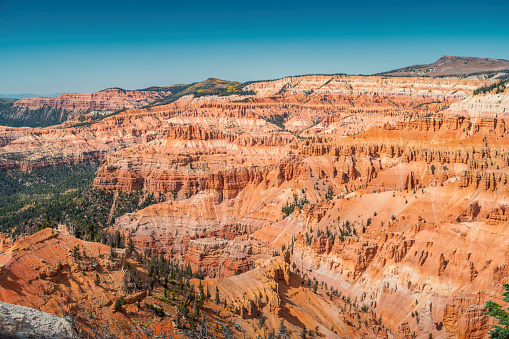 Dramatic landscape from Ramparts Overlook in Cedar Breaks National Monument in Utah, USA.