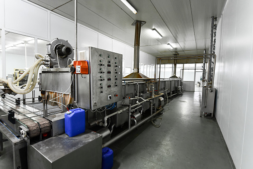 Control Panel Of Machinery In Food Processing Plant