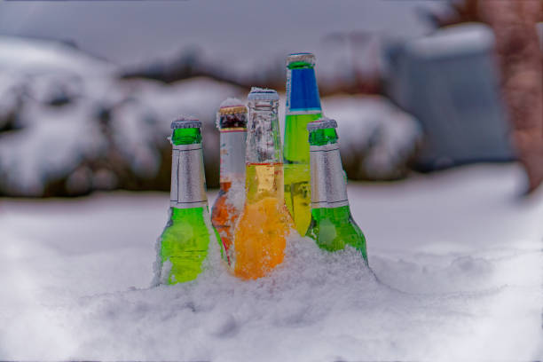 istock A cold bottles of beer in the snow 1472362833