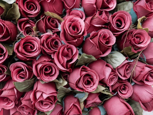 Farmer's Market - Silk Roses stock photo