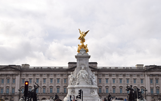London, UK - January 6 2023: Buckingham Palace exterior daytime view.