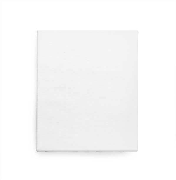 istock Blank canvas isolated on white, top view. Space for design 1472382472