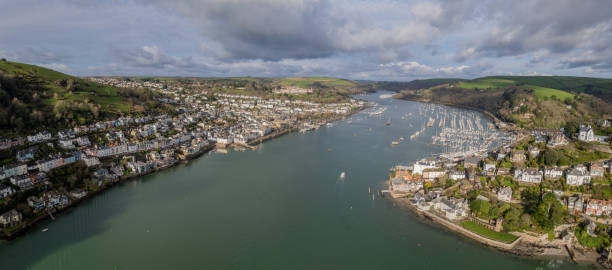 istock Kingswear and Dartmouth, Devon - Drone Aerial Panoramic Photo 1472386192