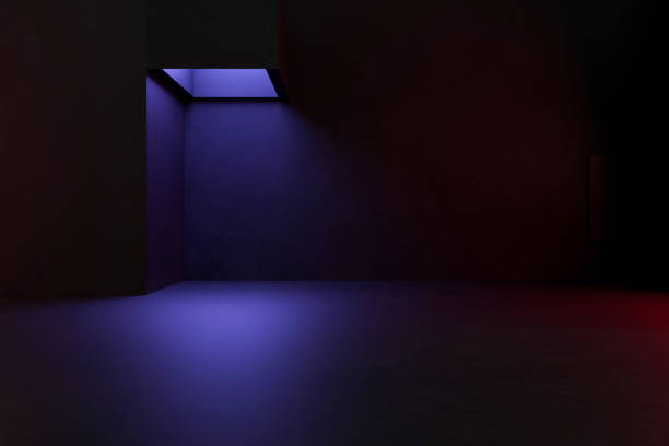 istock empty abstract industrial concrete interior. concrete floor and dark room. 3d illustration 1472388876