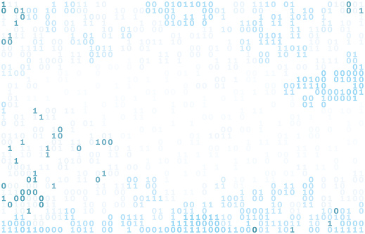 Abstract binary code background with blue ones and zeros on a white. Digital vector graphic pattern