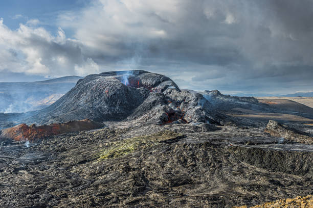istock Volcanic landscape after eruption from active volcano 1472396644