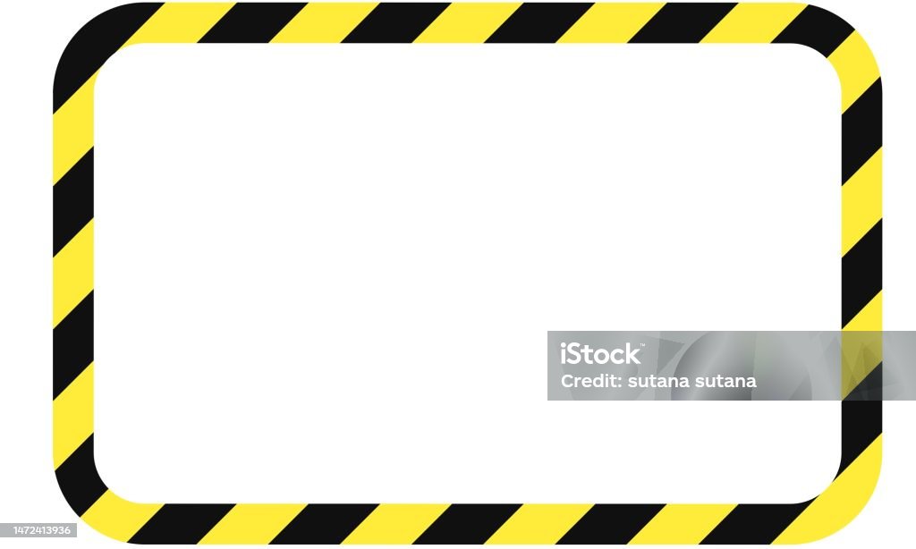Warning Icon Rectangular Rectangular Warning Frame With Copy Space For Your Text Or Design Stock ...