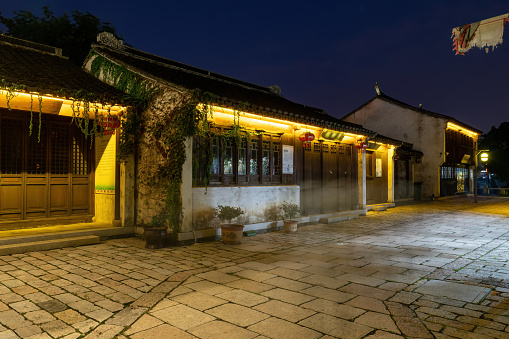 Wuxi Dangkou Ancient Town Street Night Scenery