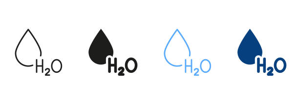 H2O Silhouette and Line Icon Set. Water Drop Black and Color Sign Collection. Chemical Formula for Water. Symbol of Fresh Aqua Symbols. Isolated Vector Illustration H2O Silhouette and Line Icon Set. Water Drop Black and Color Sign Collection. Chemical Formula for Water. Symbol of Fresh Aqua Symbols. Isolated Vector Illustration. h20 molecules stock illustrations