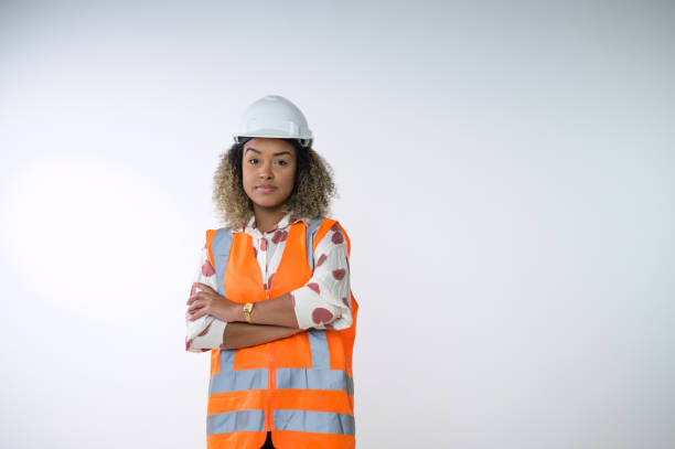 istock Studio shot of female engineer wearing protective gear 1472415823