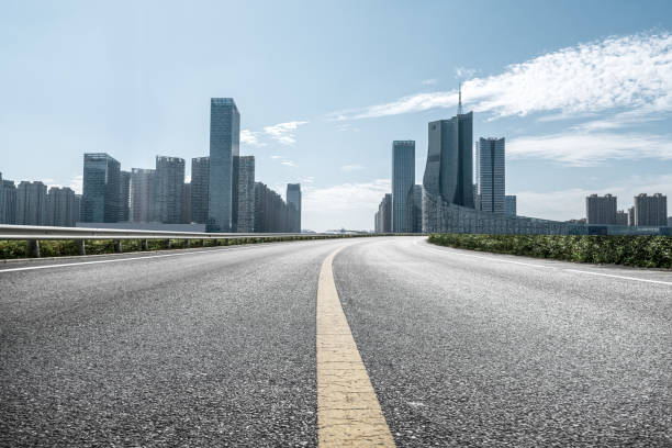 istock Highway Skyrim and Financial District Architecture 1472416757