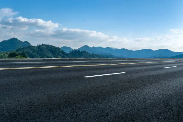 Highway Skyrim and Blue Sky and White Clouds