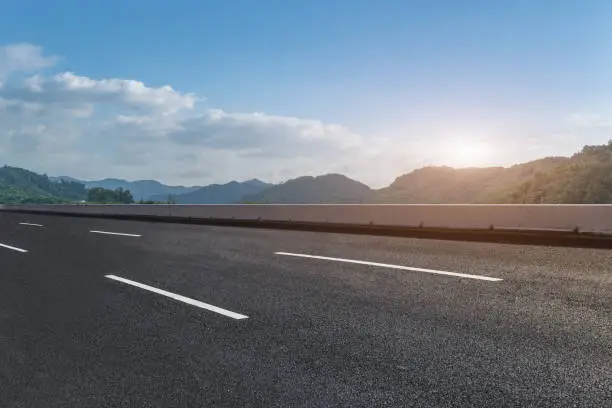 Highway Skyrim and Blue Sky and White Clouds