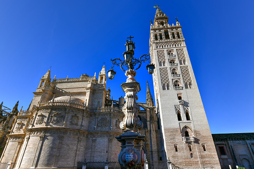 La Giralda, bell tower of the Seville Cathedral in Spain