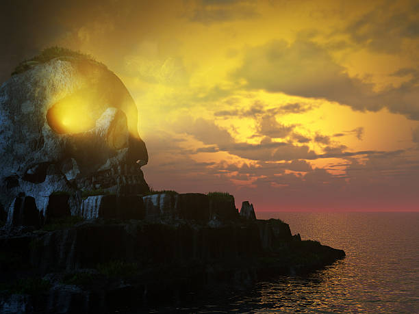 Skull Island stock photo
