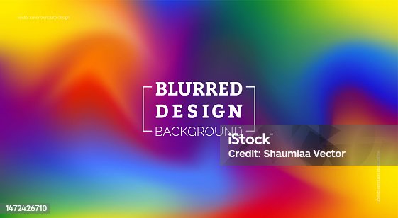 istock Abstract blurred gradient fluid vector background design wallpaper template with dynamic color, waves, and geometric shape. 1472426710