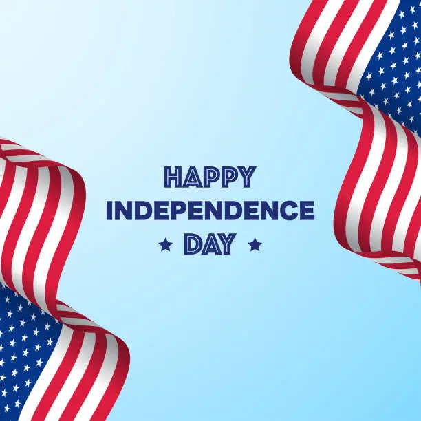 Vector illustration of USA independence day bright background