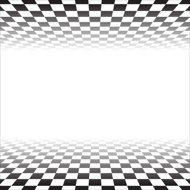 градиент черно-белых квадратов - checkered flag starting line sports race flag stock illustrations