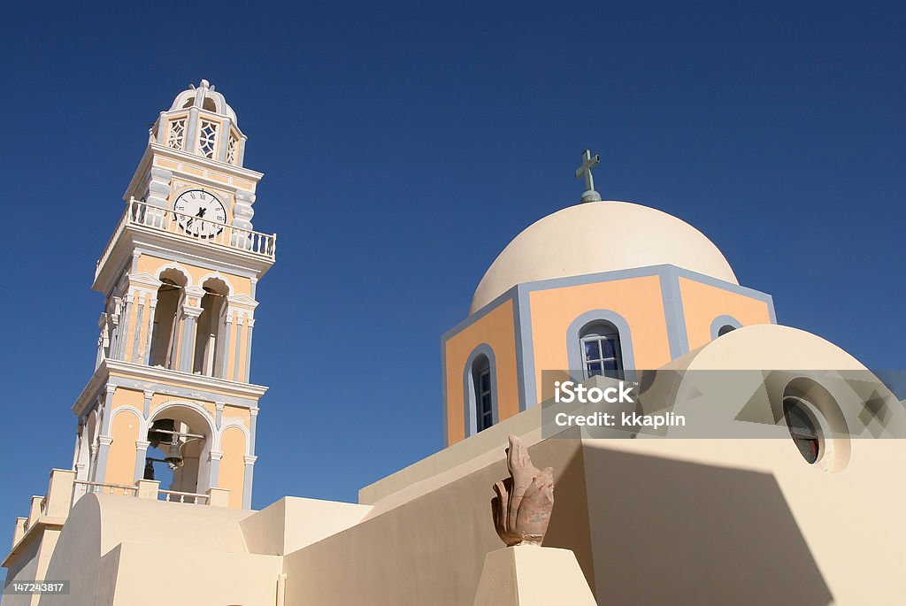 Церковь в Санторини, Греция - Стоковые фото Архитектура роялти-фри