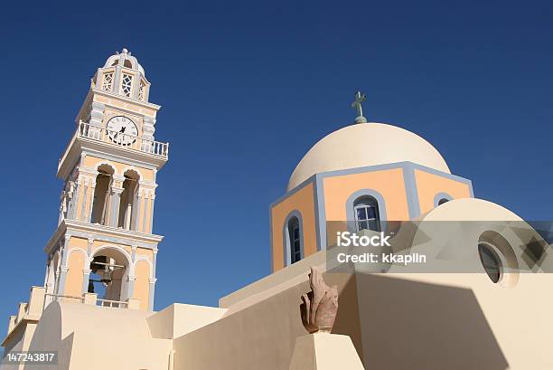 Церковь В Санторини Греция — стоковые фотографии и другие картинки Архитектура - Архитектура, Башня, Внешний вид здания