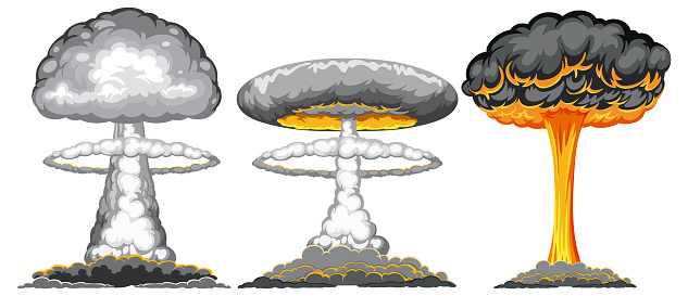The Atomic Bomb Mushroom Cloud illustration