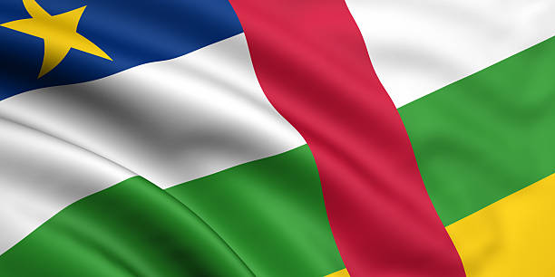 Flag Of Central African Republic stock photo